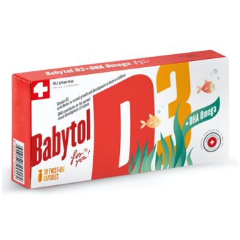 BABYTOL D3+DHA OMEGA TWIST-OFF KAPSULE A30