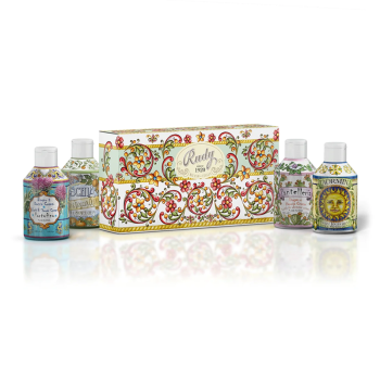 Rudy Maioliche set 4x100ml gel za kupanje Ischia + Taormina + Portofino + Pantelleria ranges