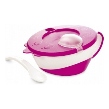 Canpol Baby činija sa kašikom roze