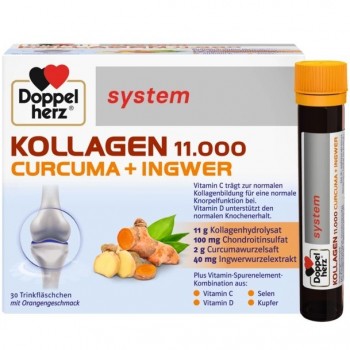 DOPPELHERZ SYSTEM KOLAGEN 11000 KURkUMA + DJUMBIR AMPULE 30X25ML