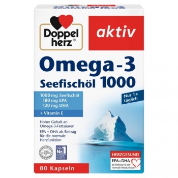 DOPPELHERZ AKTIV OMEGA-3 1000MG TBL A80