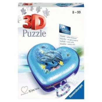 Ravensburger puzzle 3D kutija srce sa delfinima 11172