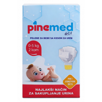 Pine Med pelene za bebe sa kesom za urin 0-5kg 2 kom