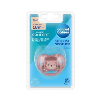 Canpol Babies silikonska varalica Cute Animals 18m+ pink 34/926