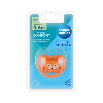 Canpol Babies silikonska varalica Cute Animals 0-6m narandžasta 34/924