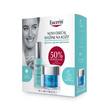 Eucerin Hyaluron-Filler set: Hidro Booster 30ml + noćni Hidro Booster 50ml