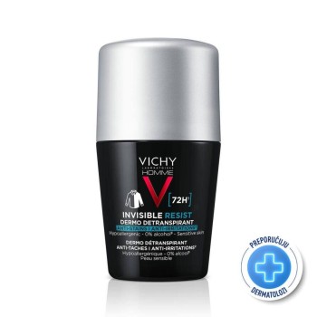 VICHY DEO HOMME ROLL-ON INVISIBLE RESIST BEZ TRAGOVA 72H 50ML