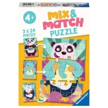 Ravensburger puzzle mix&match smesne zivotinje 05137