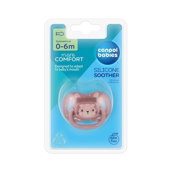 Canpol Babies silikonska varalica Cute Animals 0-6m pink 34/924