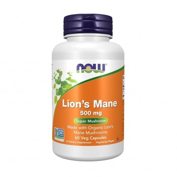 NOW Lion's Mane 500mg 60 kapsula