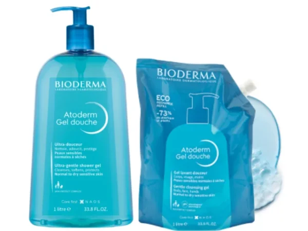 Bioderma Atoderm blagi gel za tuširanje 1l + refill 1l
