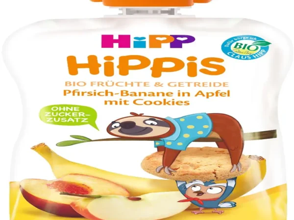 Hipp Pouch kašica od jabuke banane i breskve sa keksom 100g