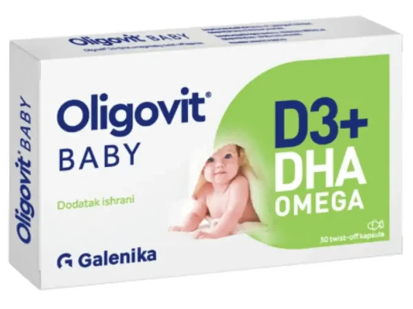 Oligovit D3 + DHA Omega Baby twist-off 30 kapsula