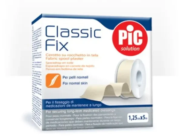 PiC Classic Fix flaster platno beli 5m x 1,25cm