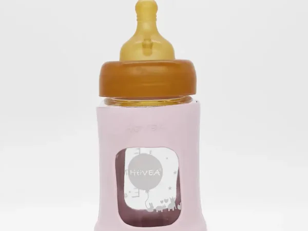 Hevea flašica sa širokim otvorom roza 150ml