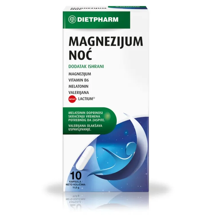 Dietpharm Magnezijum noć, 10 kapsula