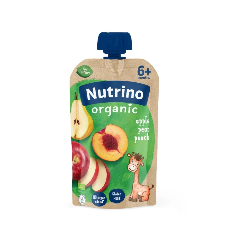 Nutrino Organic pauč – jabuka, kruška i breskva, 100 g