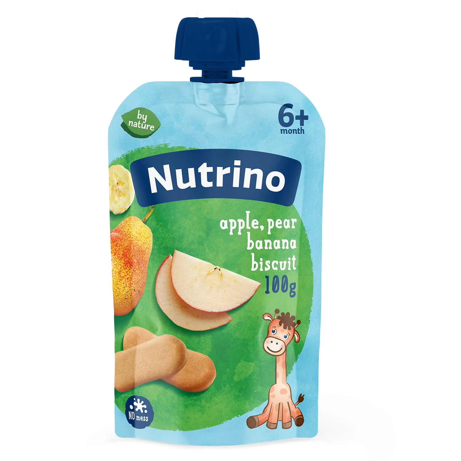 Nutrino Pire od voća jabuka, kruška, banana i keks, 100 g