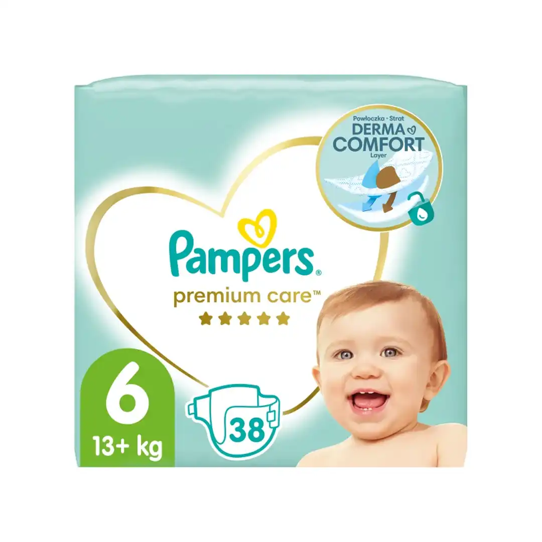 Pampers Premium Care, veličina 6, 13 kg+ 38 komada