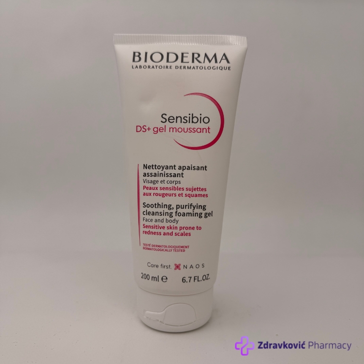 BIODERMA SENSIBIO DS+ GEL ZA PRANJE LICA I TELA 200ml