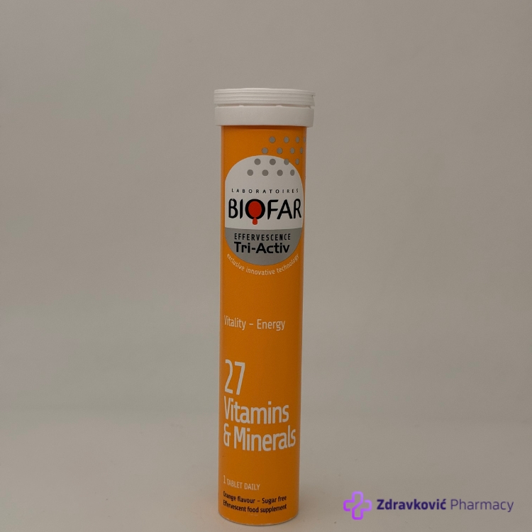 BIOFAR 27 VITAMINA I MINERALA -15 šumećih tableta