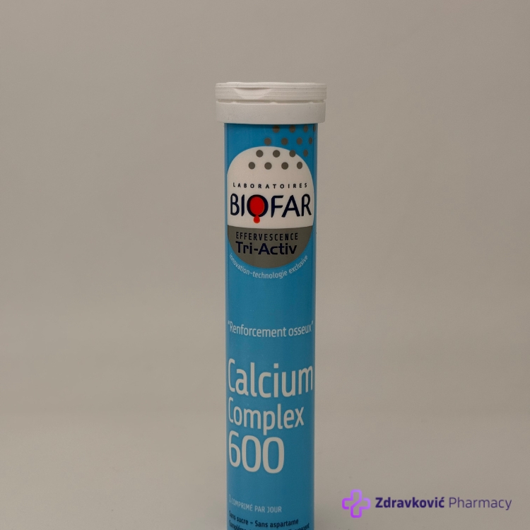 BIOFAR CALCIUM COMPLEX 600 -15 šumećih tableta