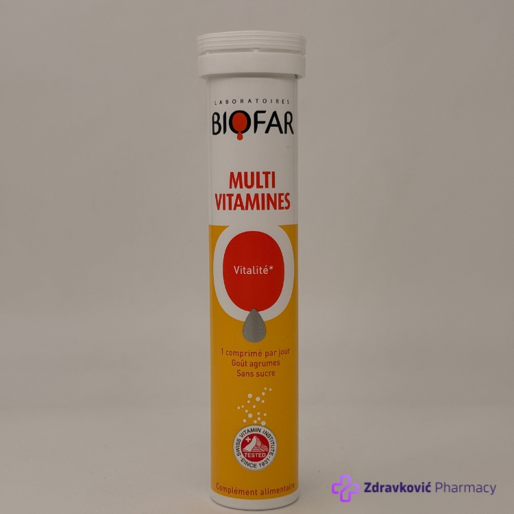 BIOFAR MULTIVITAMINES -20 šumećih tableta