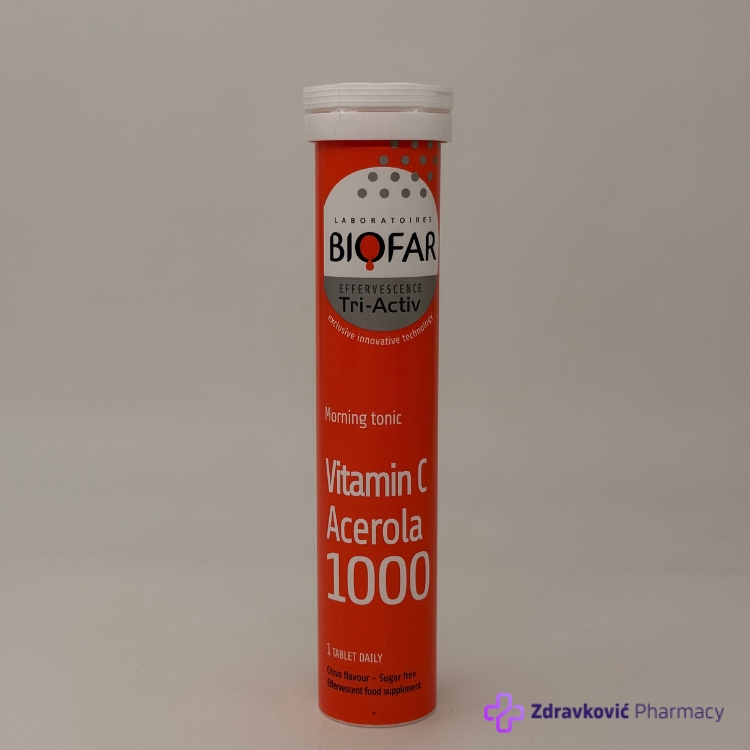 BIOFAR VITAMIN C 1000 ACEROLA -15 šumećih tableta