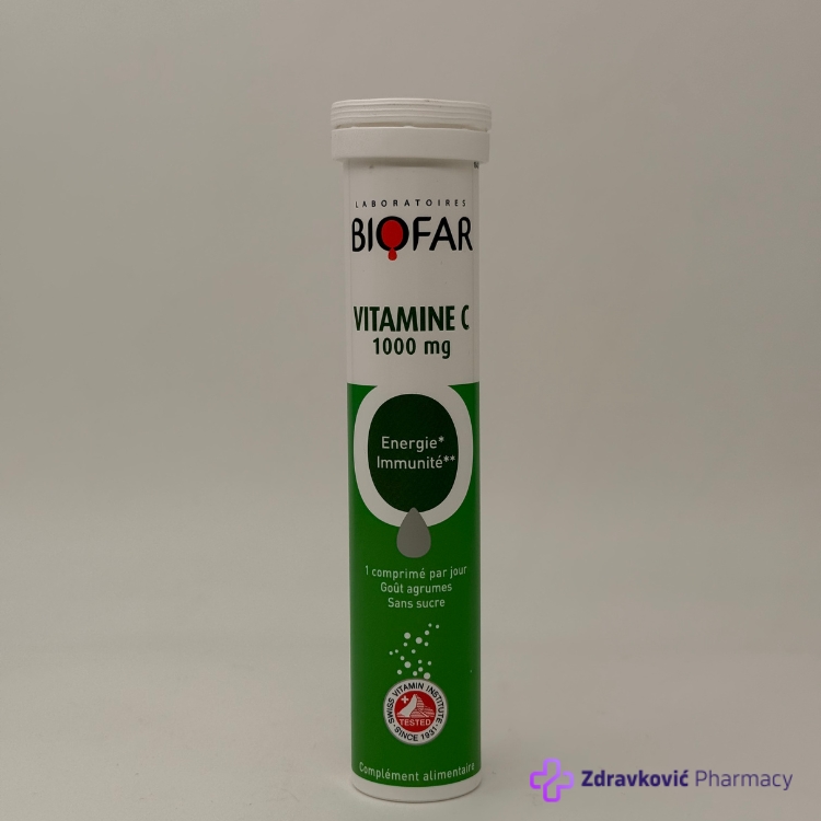 BIOFAR VITAMIN C 1000mg -20 šumećih tableta