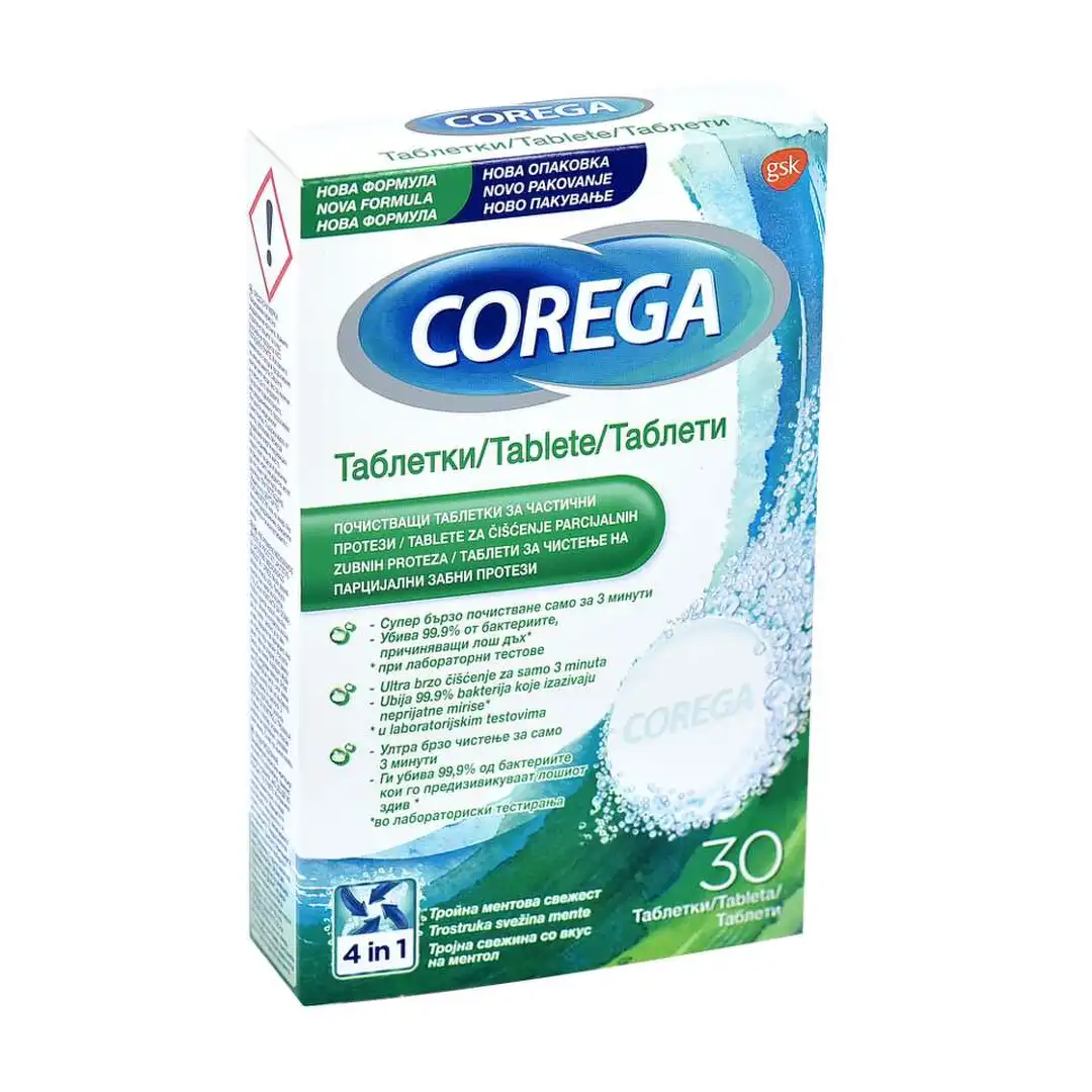 Corega Bioformula Parts za čišćenje parcijalnih proteza 30 tableta