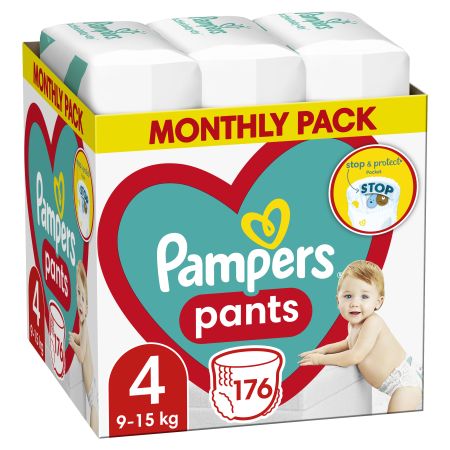 Pampers Pants Monthly Pack 4 9-15kg 176 komada