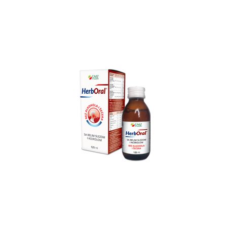 HerbOral sirup sa belim slezom i acerolom bez alkohola i šećera 125ml