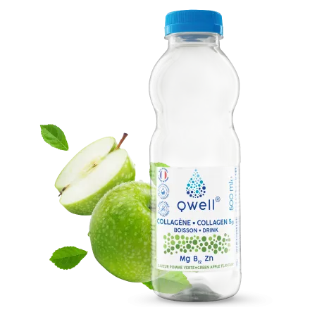 QWELL COLLAGEN VODA SPORT-ZELENA JABUKA 500ml