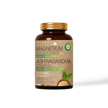 Ashwagandha Organic + magnezijum bisglicinat 30 tableta