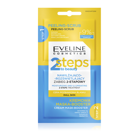 Eveline 2 Steps to Beauty hidratantni i osvetljavajući tretman 2x4ml