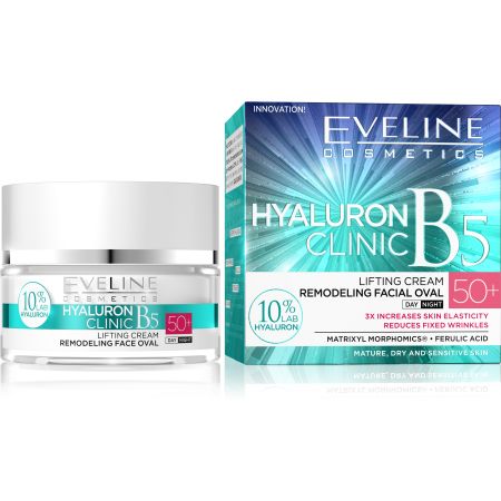 Eveline Hyaluron Clinic dnevna i noćna krema za lice 50+ 50ml