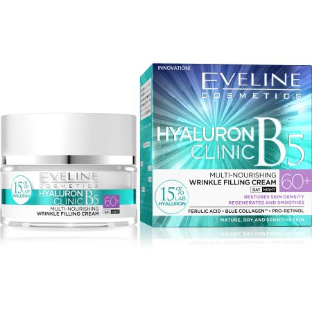 Eveline Hyaluron Clinic dnevna i noćna krema za lice 60+ 50ml