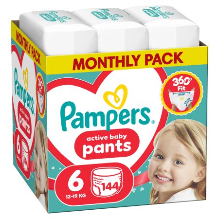 Pampers Pants Monthly Pack 6 13-19kg 144 komada