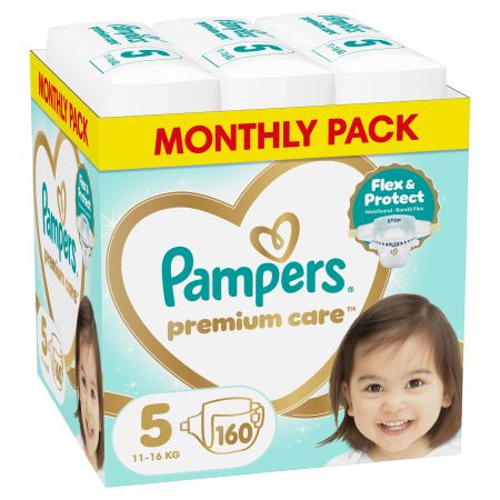 Pampers Premium Care Monthly Pack 5 11-16kg 160 komada