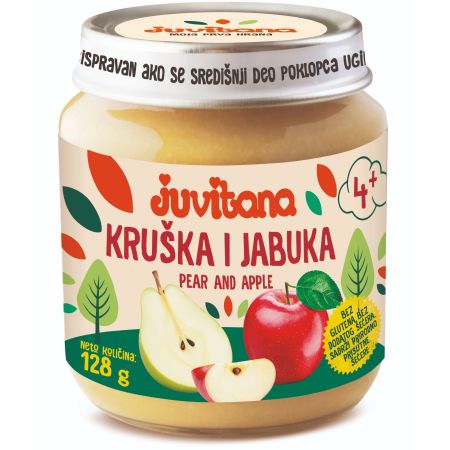 Juvitana kašica kruška jabuka 128g