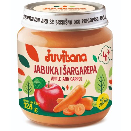 Juvitana kašica jabuka šargarepa 128g