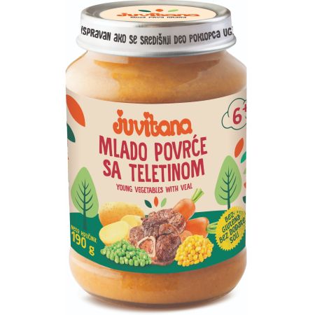 Juvitana kašica mlado povrće teletina 190g