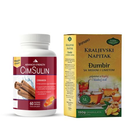 Cimsulin 60 kapsula + Kraljevski napitak limeta 150g set