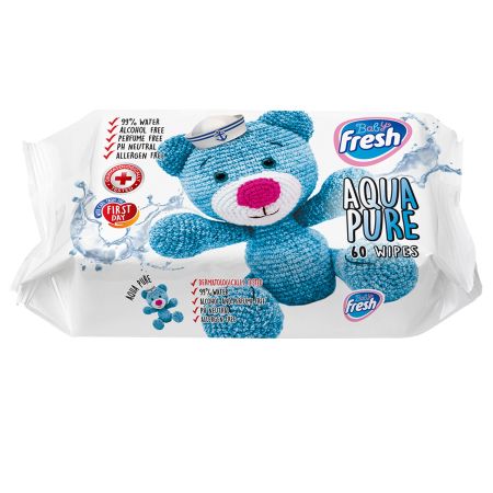 Fresh Baby vlažne maramice Aqua Pure 60 komada