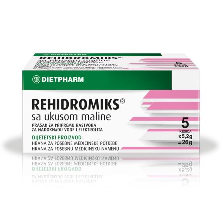 Dietpharm Rehidromiks malina 5 kesica