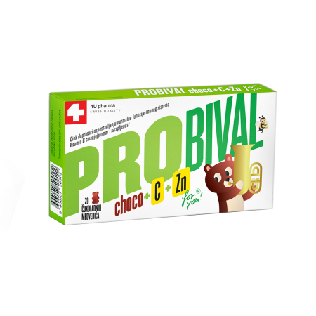 Probival Choco + C + Zn for you! 20 čokoladnih medvedića