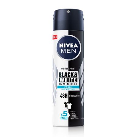 Nivea Men Black & White Invisible Fresh sprej 150ml