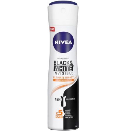 Nivea Black & White Invisible Ultimate Impact sprej 150ml