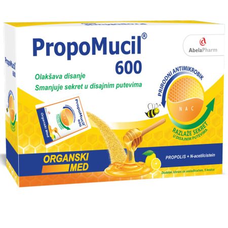 PropoMucil 600 prašak sa organskim medom 5 kesica