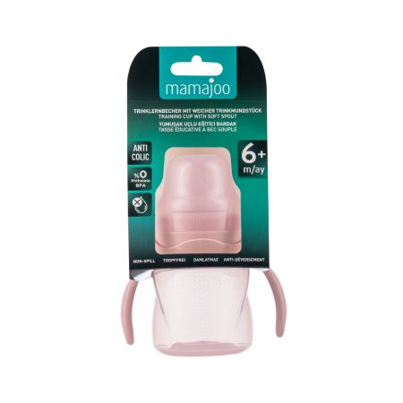 Mamajoo šolja sa drškama pink puder 160ml